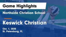 Northside Christian School vs Keswick Christian  Game Highlights - Oct. 1, 2020