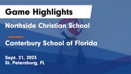 Northside Christian School vs Canterbury School of Florida Game Highlights - Sept. 21, 2023