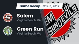 Recap: Salem  vs. Green Run  2017