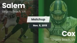 Matchup: Salem vs. Cox  2019