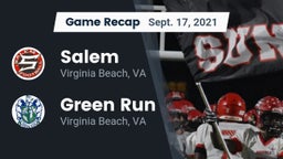 Recap: Salem  vs. Green Run  2021