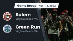 Recap: Salem  vs. Green Run  2022