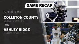 Recap: Colleton County  vs. Ashley Ridge  2016