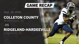 Recap: Colleton County  vs. Ridgeland-Hardeeville 2016
