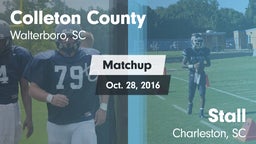 Matchup: Colleton County vs. Stall  2016