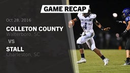 Recap: Colleton County  vs. Stall  2016