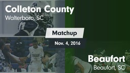 Matchup: Colleton County vs. Beaufort  2016