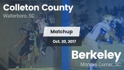 Matchup: Colleton County vs. Berkeley  2017