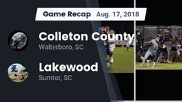 Recap: Colleton County  vs. Lakewood  2018