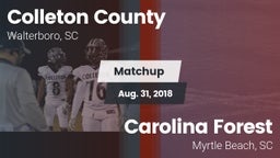 Matchup: Colleton County vs. Carolina Forest  2018