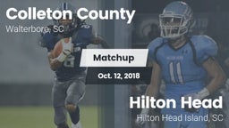 Matchup: Colleton County vs. Hilton Head  2018