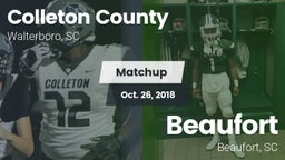 Matchup: Colleton County vs. Beaufort  2018