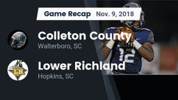 Recap: Colleton County  vs. Lower Richland  2018