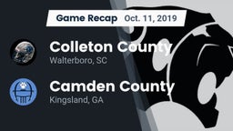 Recap: Colleton County  vs. Camden County  2019