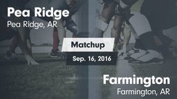 Matchup: Pea Ridge vs. Farmington  2016