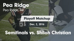 Matchup: Pea Ridge vs. Semifinals vs. Shiloh Christian 2016