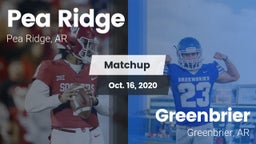 Matchup: Pea Ridge vs. Greenbrier  2020