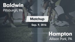 Matchup: Baldwin vs. Hampton  2016
