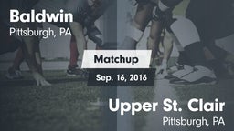 Matchup: Baldwin vs. Upper St. Clair  2016