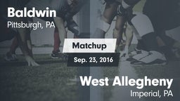 Matchup: Baldwin vs. West Allegheny  2016