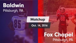 Matchup: Baldwin vs. Fox Chapel  2016