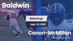Matchup: Baldwin vs. Canon-McMillan  2020