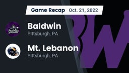 Recap: Baldwin  vs. Mt. Lebanon  2022