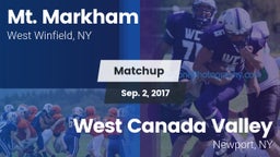 Matchup: Mt. Markham vs. West Canada Valley  2017