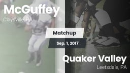 Matchup: McGuffey vs. Quaker Valley  2017