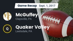 Recap: McGuffey  vs. Quaker Valley  2017