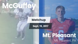 Matchup: McGuffey vs. Mt. Pleasant  2017