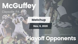 Matchup: McGuffey vs. Playoff Opponents 2020