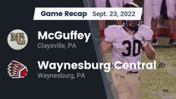 Recap: McGuffey  vs. Waynesburg Central  2022