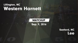 Matchup: Western Harnett vs. Lee  2016