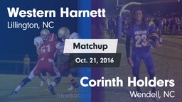 Matchup: Western Harnett vs. Corinth Holders  2016