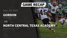 Recap: Gordon  vs. North Central Texas Academy 2016