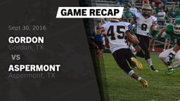 Recap: Gordon  vs. Aspermont  2016