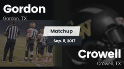 Matchup: Gordon vs. Crowell  2017