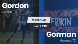 Matchup: Gordon vs. Gorman  2017