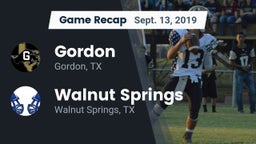 Recap: Gordon  vs. Walnut Springs  2019