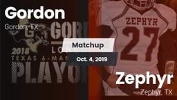 Matchup: Gordon vs. Zephyr  2019