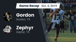 Recap: Gordon  vs. Zephyr  2019