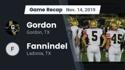 Recap: Gordon  vs. Fannindel  2019