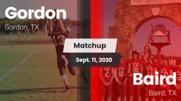 Matchup: Gordon vs. Baird  2020