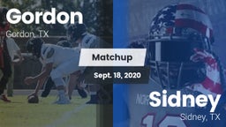 Matchup: Gordon vs. Sidney  2020