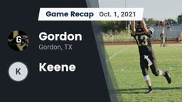 Recap: Gordon  vs. Keene  2021