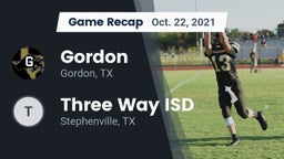 Recap: Gordon  vs. Three Way ISD 2021