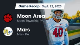 Recap: Moon Area  vs. Mars  2023