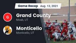 Recap: Grand County  vs. Monticello  2021