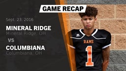 Recap: Mineral Ridge  vs. Columbiana  2016